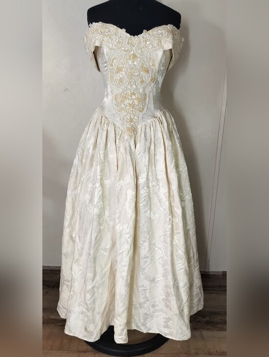 Jessica McClintock Dresses & Skirts - Jessica McClintock Cream Bridal Dress Labelled Designer Gown